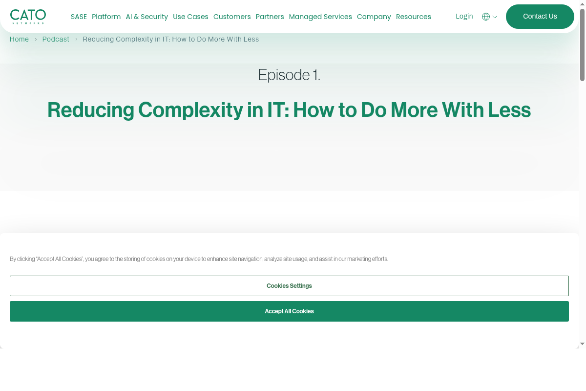 Cato Networks Podcast