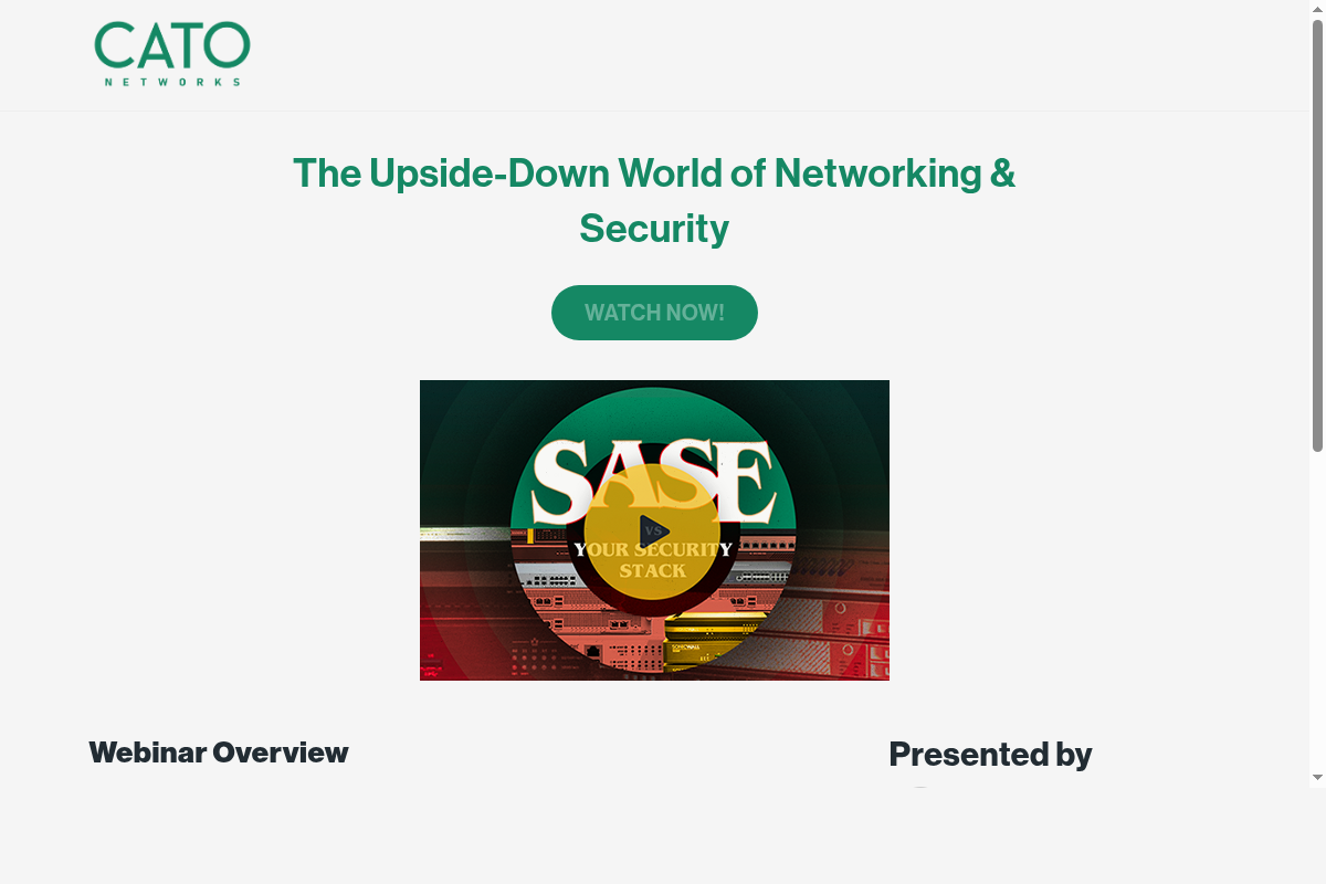 The Upside-Down World of Networking and Security