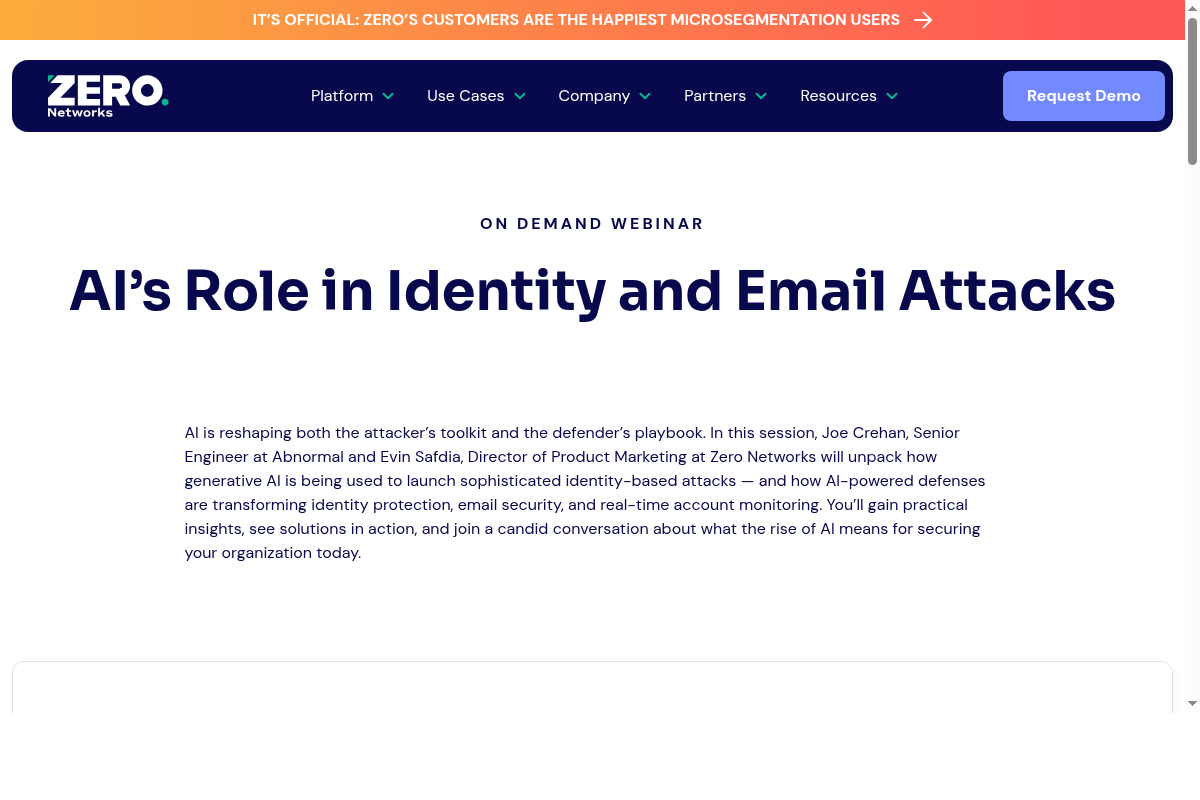 AI's Role in Identity and Email Attacks Webinar